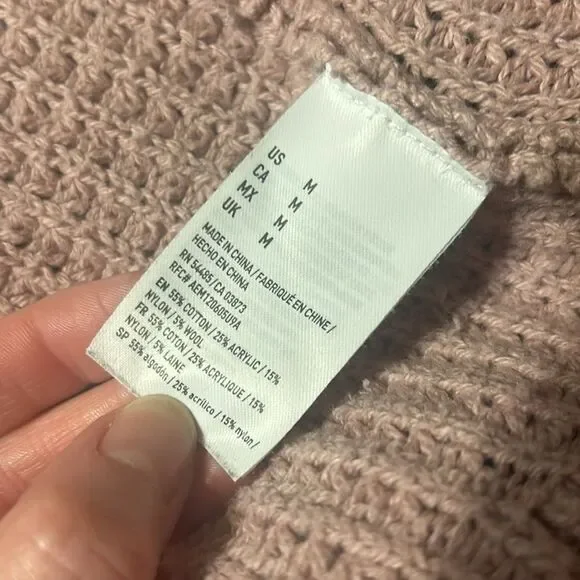 American Eagle light pink knit open Cardigan - Picture 7 of 7